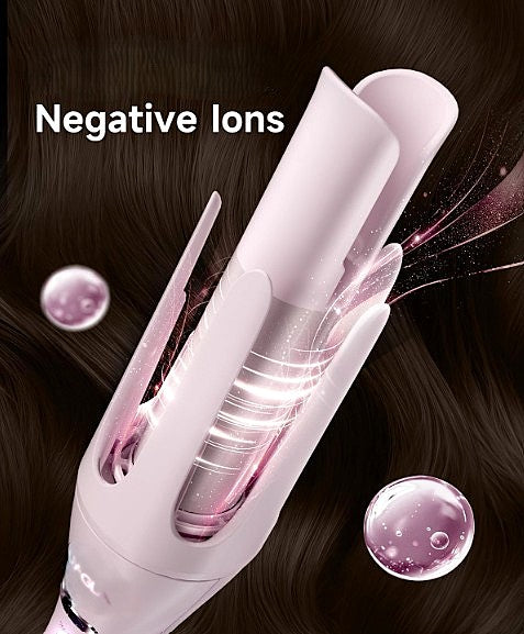5 in 1 Automatic Curling Iron Set with Interchangeable Ceramic Barrels, Straightening & Volumizing Brush, 3 Temp & Timer, Fast Heating Dual Voltage