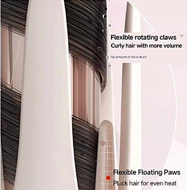 5 in 1 Automatic Curling Iron Set with Interchangeable Ceramic Barrels, Straightening & Volumizing Brush, 3 Temp & Timer, Fast Heating Dual Voltage